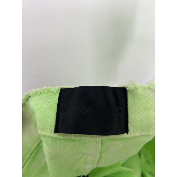 Valabasas Jeans Flare Flared Bootcut Lime Green Mens Size Distressed 32x36 - Picture 7 of 8